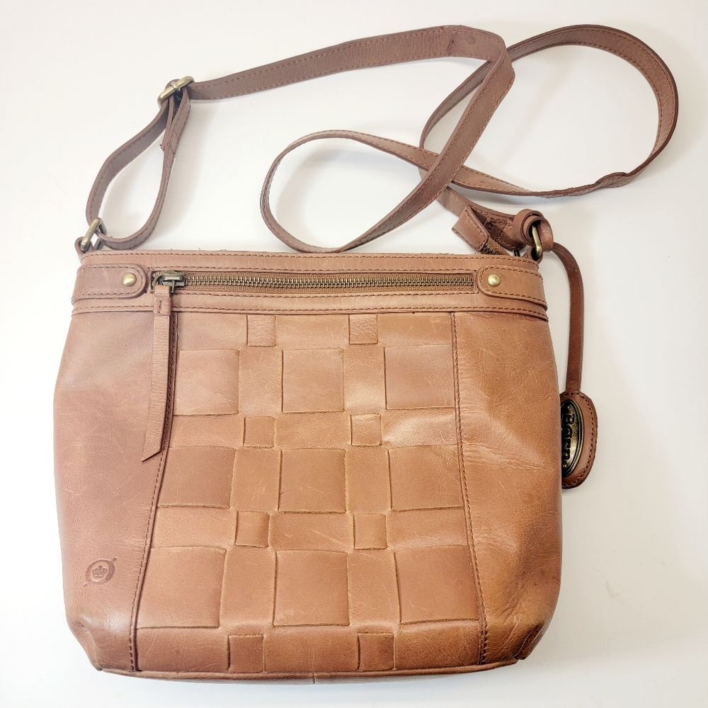 Born Vintage Genuine Leather Crossbody Tan, Camel